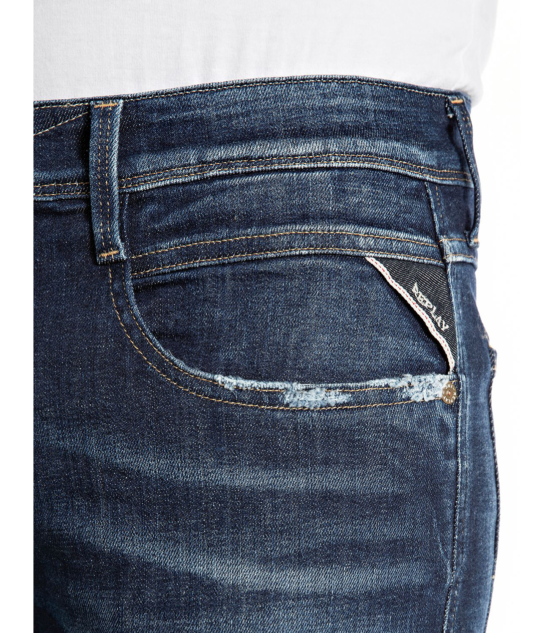 スリム ANBASS Aged Eco 5 year ストレッチデニム 詳細画像 ダークブルー 6